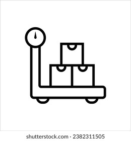 Package delivery, shipping related line icon