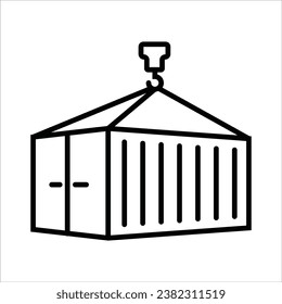 Package delivery, shipping related line icon