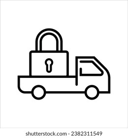 Package delivery, shipping related line icon