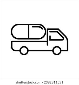 Package delivery, shipping related line icon