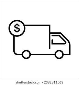 Package delivery, shipping related line icon