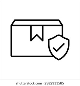 Package delivery, shipping related line icon