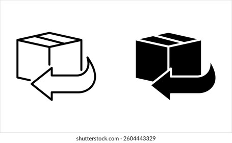 Package delivery, shipping related line icon set, vector illustration with white background.