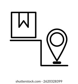 Package delivery, shipping related line icon set, vector illustration with white background.