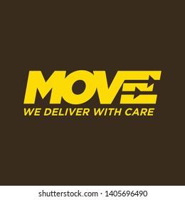 Package delivery symbol design, Vector graphics representing concept of moving