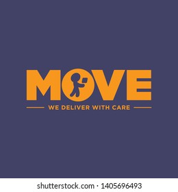 Package delivery symbol design, Vector graphics representing concept of moving