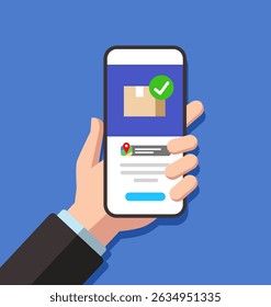 Package Delivery Tracking App on Smartphone