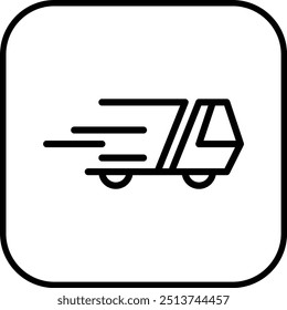 package delivery with truck icon, shipping service icon