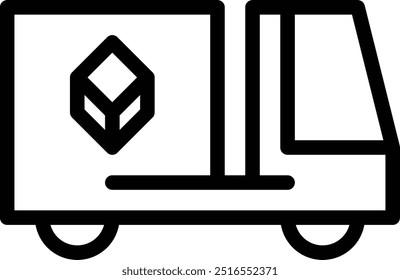 package delivery with truck icon, shipping service icon