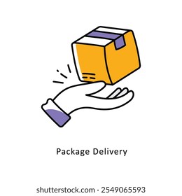 Package Delivery Vector Filled Outline icons style illustration. EPS 10 File