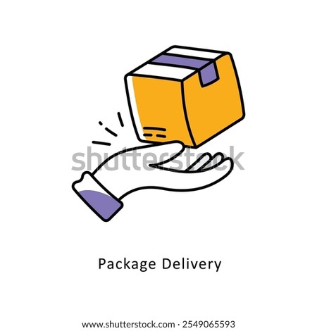 Package Delivery Vector Filled Outline icons style illustration. EPS 10 File