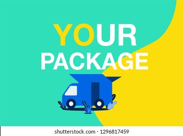 	
package delivery vector illustration concept, people delivery package, can use for, landing page, template, ui, web, mobile app, poster, banner, flyer