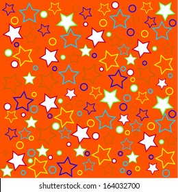 Package design with colored stars