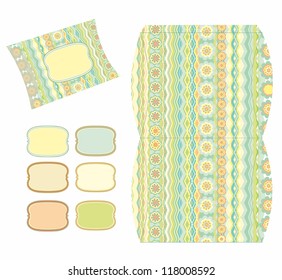 package design gift box with floral decor