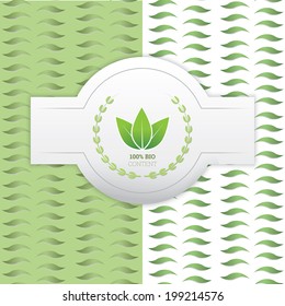Package design illustration elements environmental or eco friendly product certificate