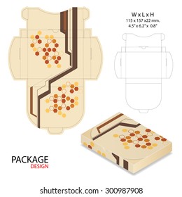 Package design and model box, vector illustration