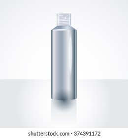 Package design template bottles mock up for shower gel body care or hair shampoo