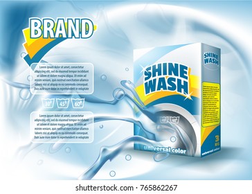 Package design template mock up for laundry detergent