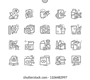 Package design Well-crafted Pixel Perfect Vector Thin Line Icons 30 2x Grid for Web Graphics and Apps. Simple Minimal Pictogram