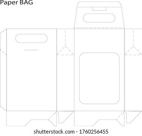 ฺิBox package die cut template design