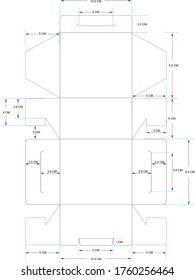 ฺิBox package die cut template design