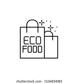 Package eco food icon. Simple line, outline vector of diet icons for ui and ux, website or mobile application