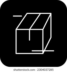 Icono de Empaquetar E-Comers con estilo de línea rellena en negro. caja, envío, envasado, embalaje, cartón, paquete, mercancía. Ilustración del vector