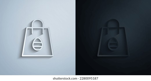 Icono de papel de huevo de paquete con efecto de sombra diseño de iluminación vectorial