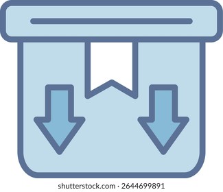 Package Filled Blue Tone Icon