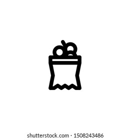 Package of food icon vector. Flat icon illustration