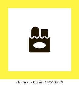 package of food vector icon. flat design