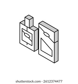 package fragrance bottle perfume isometric icon vector. package fragrance bottle perfume sign. isolated symbol illustration