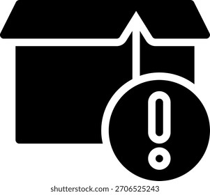 Vector de ilustración de icono de glifo de paquete