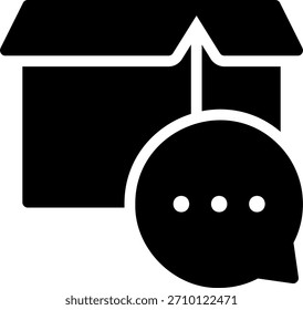 Vector de ilustración de icono de glifo de paquete