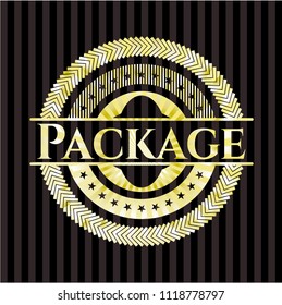 Package gold emblem