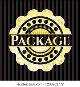 Package golden emblem