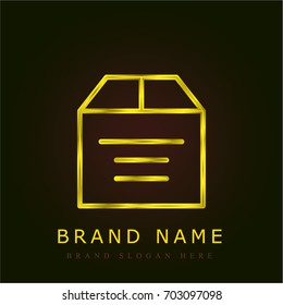 Package golden metallic logo