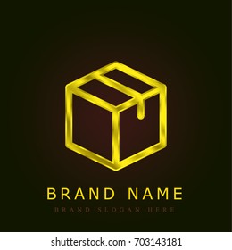 Package golden metallic logo