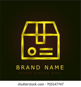 Package golden metallic logo