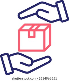Package Handling Icon Color Vector Illustration