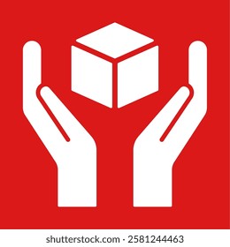 Package handling symbol: "Handle with Care"