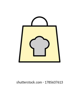 Package, hat icon. Simple color with outline vector elements of public catering icons for ui and ux, website or mobile application