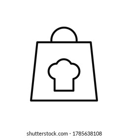 Package, hat icon. Simple line, outline vector elements of public catering icons for ui and ux, website or mobile application