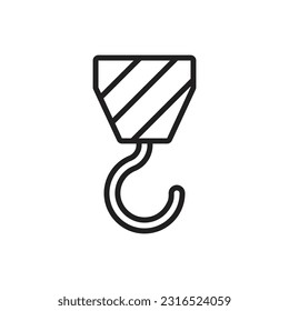 Package Hook Outline Icon Vector Illustration