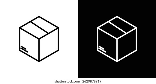 Package icon in black vector format