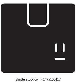 Package icon black vector illustration 