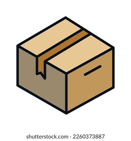 Package icon. box sign for mobile concept and web design. vector illustration