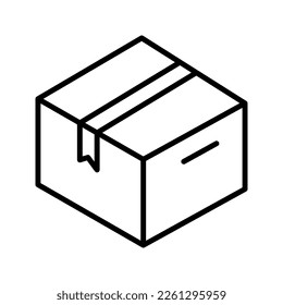 Paketsymbol. Box-Zeichen für mobiles Konzept und Web-Design. Vektorgrafik