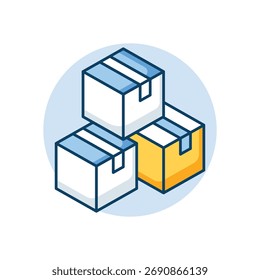 Paketsymbol sauber und moderne Vektorgrafik