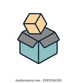 Package icon collection .design style with background